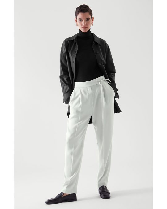 COS Tapered Trousers Dusty Light Green