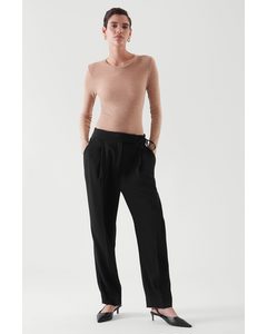 Tapered Trousers Black