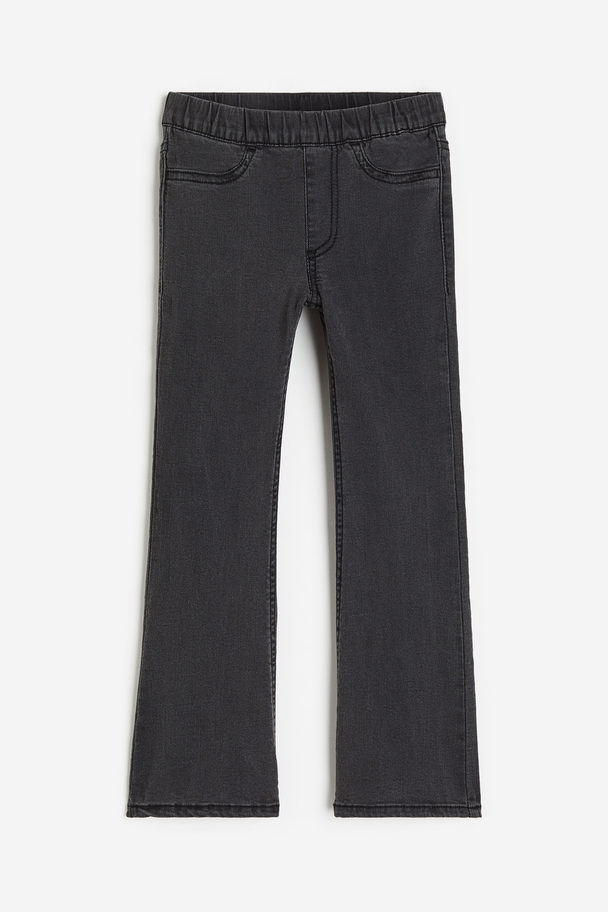 H&M Superstretch Jeans Flare Fit Denimschwarz