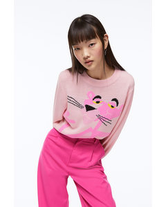 Jacquard-knit Jumper Light Pink/pink Panther