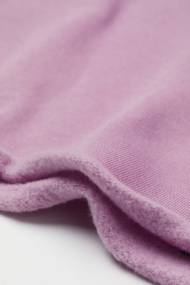H&M Cropped Sweatshirt Purple