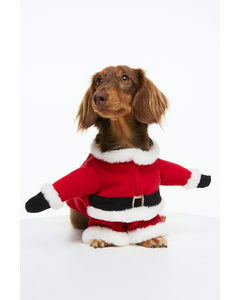 Fancy Dress Costume For A Dog Red/santa