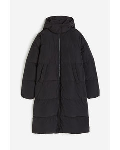 Long Puffer Jacket Black