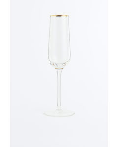 Champagnerglas Klarglas/Goldfarben