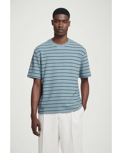 Striped Bouclé T-shirt Blue / Striped