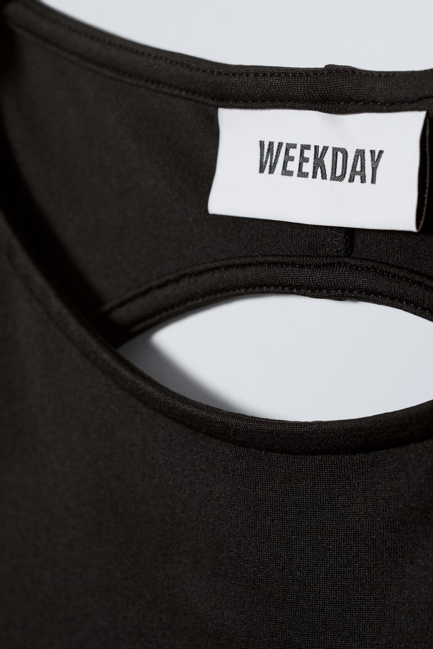 Weekday Lucy Jurk Met Open Rug Zwart