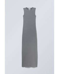 Lucy Open Back Dress Dark Grey