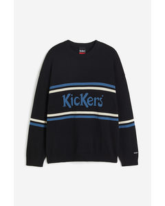 Knit With Chest Logo Navy