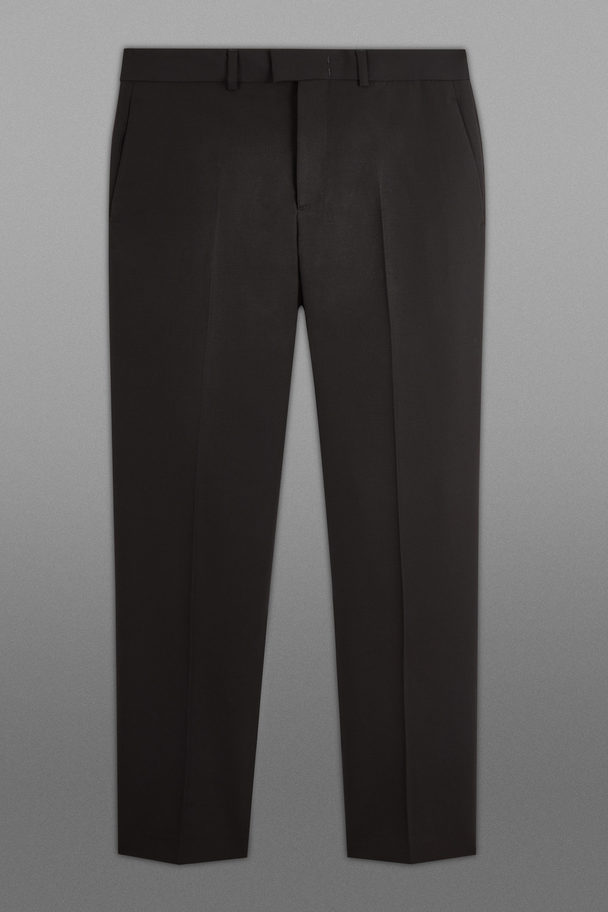 COS The Straight-leg Wool Trousers Black