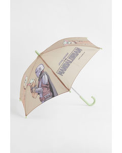Printed Umbrella Light Green/the Mandalorian