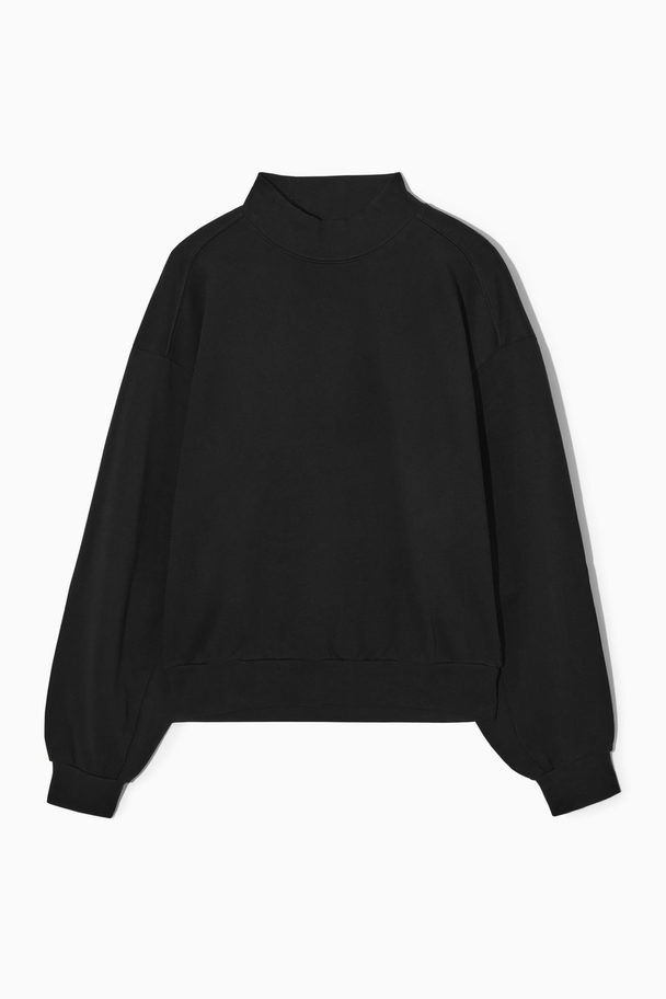 COS Mock-neck Sweatshirt Black