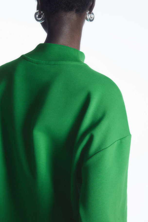 COS Mock-neck Sweatshirt Green