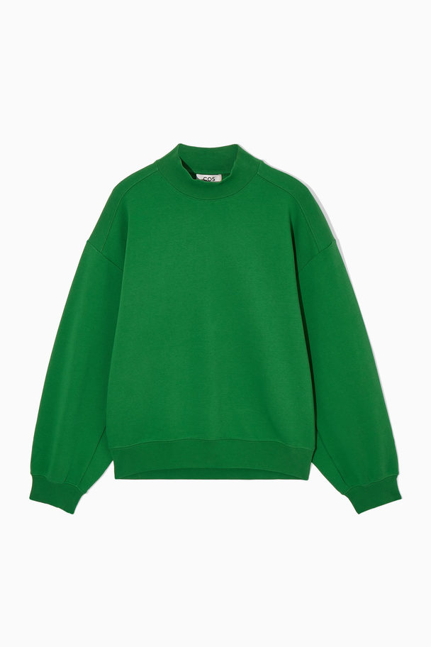 COS Sweatshirt Med Halvpolokrage Grön