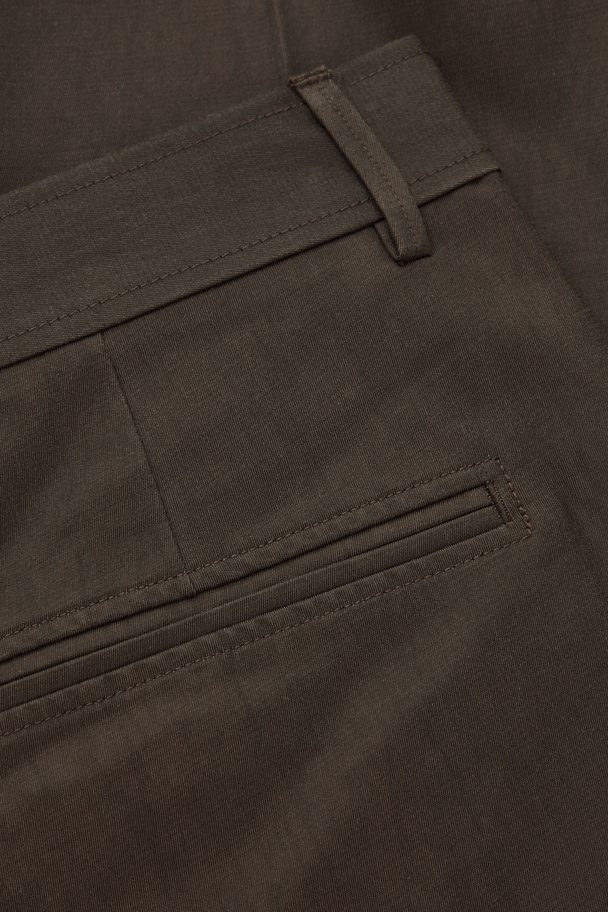 COS Regular-fit Tapered Trousers Dark Brown