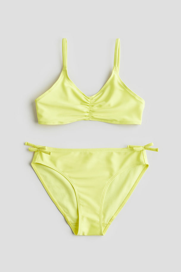 H&M Bow-detail Bikini Yellow