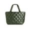 Quilted Tote Dark Green