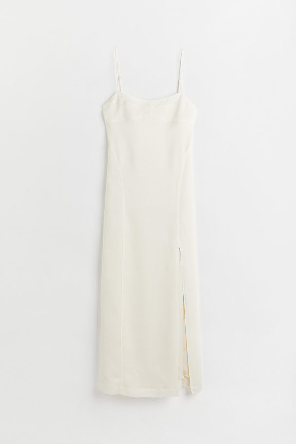 H&M Crêpe Slip Dress White
