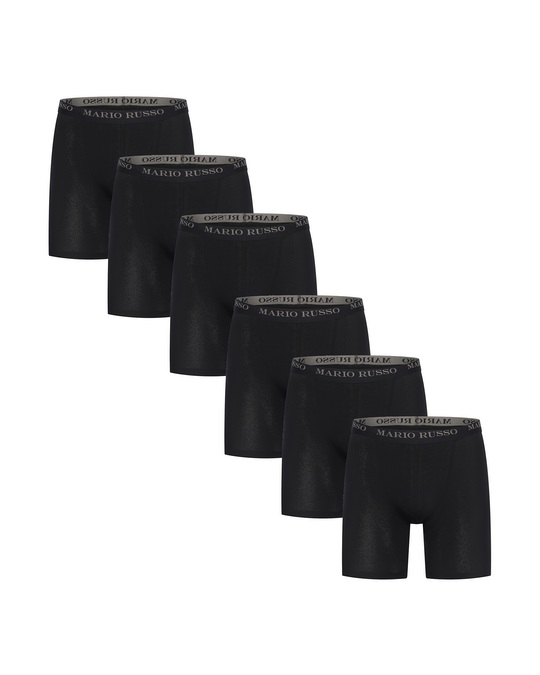 MARIO RUSSO Mario Russo 6-pack Long Fit Boxers Black
