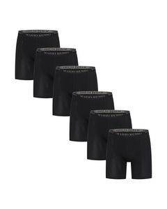 Mario Russo 6-Pack long fit Boxers Schwarz