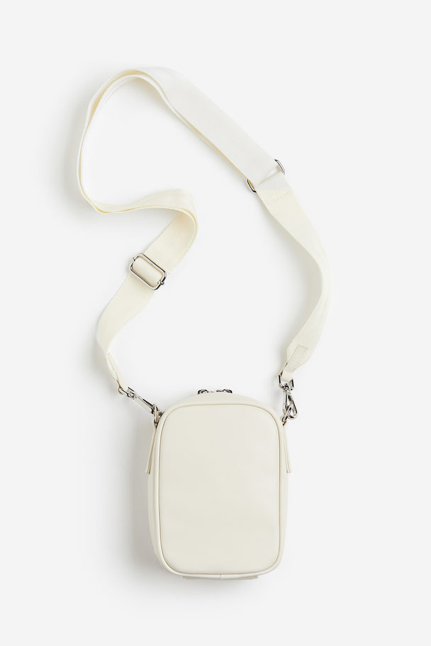 H&M Miniskuldertaske Hvid