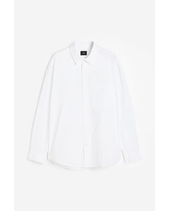 Oversized Fit Poplin Shirt White