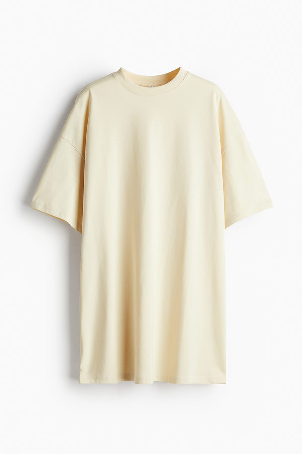 H&M Oversized T-shirtjurk Lichtgeel