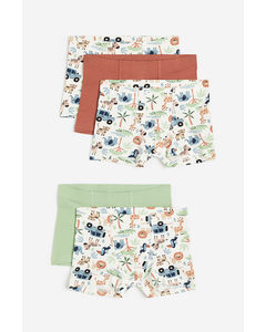 5-pack Boxer Shorts White/patterned
