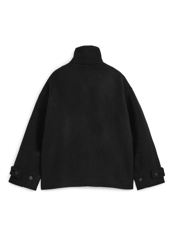 ARKET Fuzzy Wool-blend Jacket Black