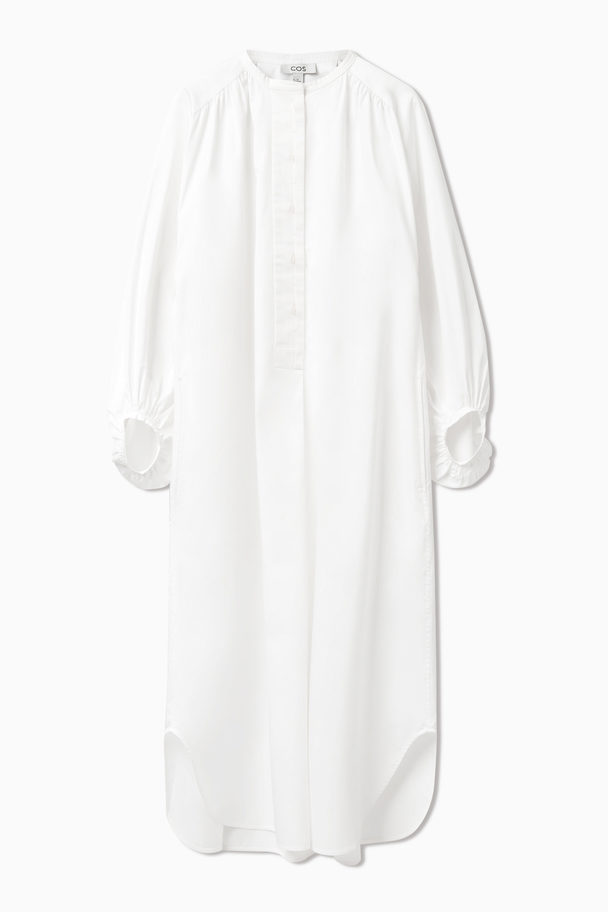 COS Voluminous Poplin Dress White