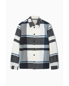 Relaxed-fit Brushed-cotton Check Overshirt Navy / Check