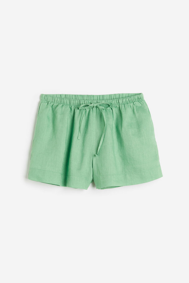 H&M Shorts I Hør Grøn