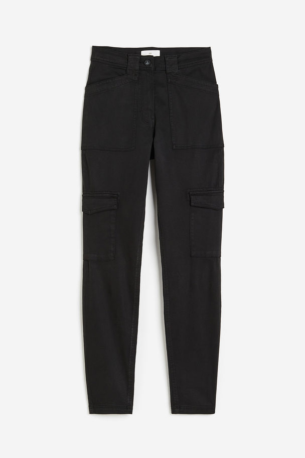 H&M Utilitybroek Van Lyocellmix Zwart