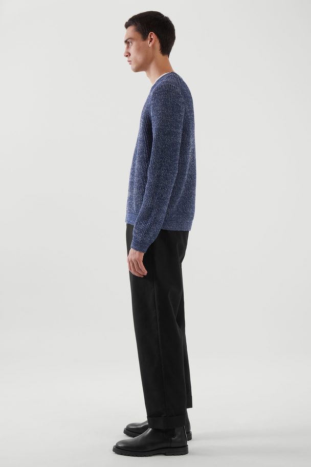 COS Regular-fit Knitted Jumper Blue