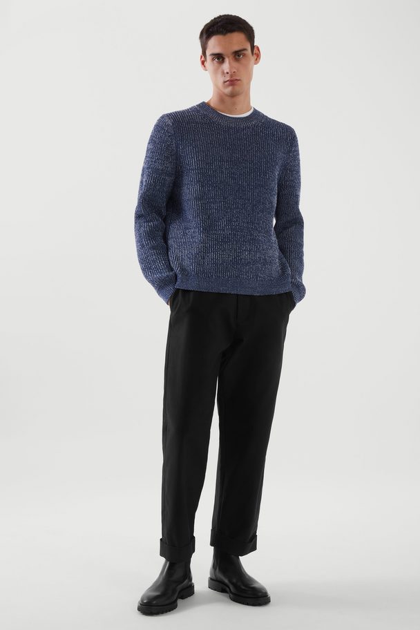 COS Regular-fit Knitted Jumper Blue