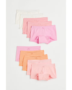 10-pack Cotton Boxer Briefs Light Pink/light Orange