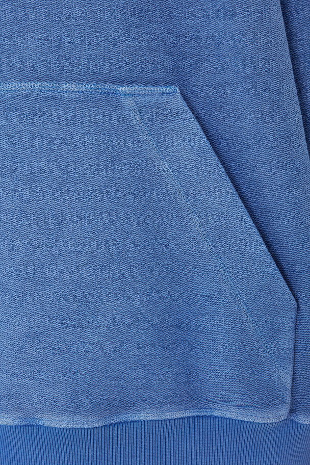 COS KAPUZENPULLOVER AUS FROTTEE Blau