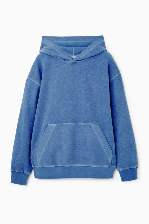 COS KAPUZENPULLOVER AUS FROTTEE Blau