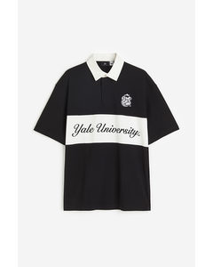 Relaxed Fit Motif-detail Polo Shirt Black/yale University