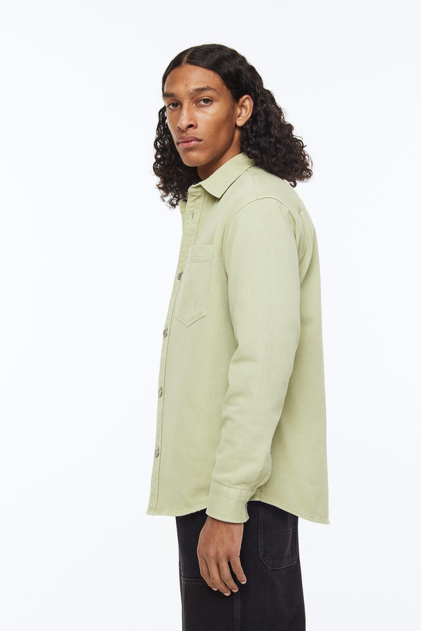 H&M Denim Overshirt Light Green
