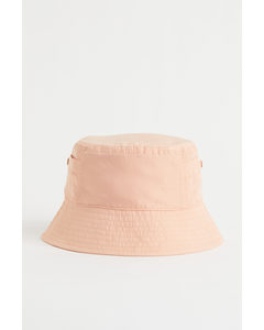 Pocket-detail Bucket Hat Peach Pink