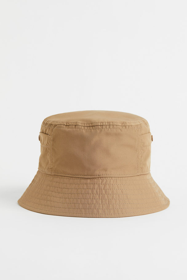 H&M Pocket-detail Bucket Hat Dark Beige