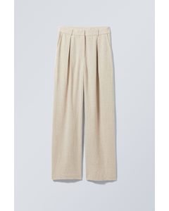 Lilah Linen Mix Trousers Light Beige