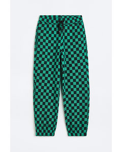 Printed Joggers Green/chequered
