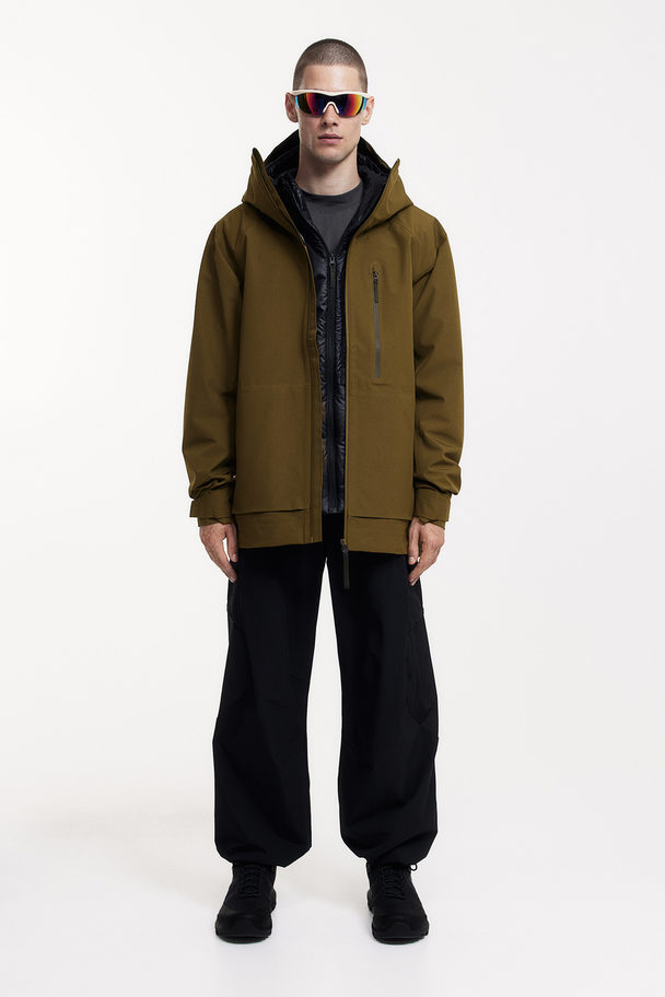 H&M StormMove™ Hardshell-Jacke mit 3 Lagen Dunkles Khakigrün