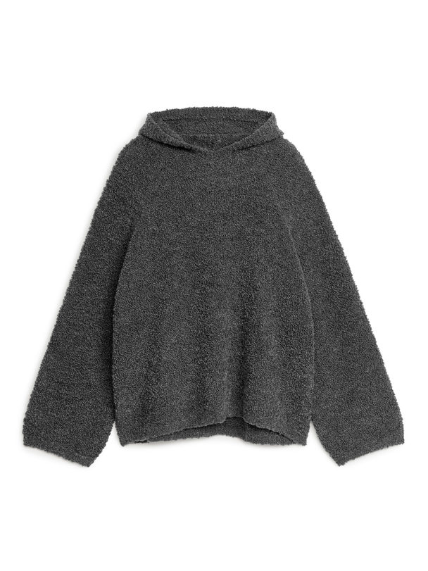 ARKET Hooded Wool Jumper Dark Grey
