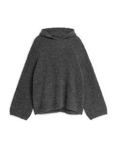 Hooded Wool Jumper Dark Grey