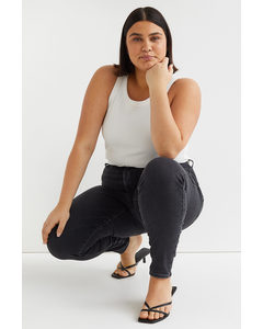H&m+ True To You Skinny High Jeans Sort