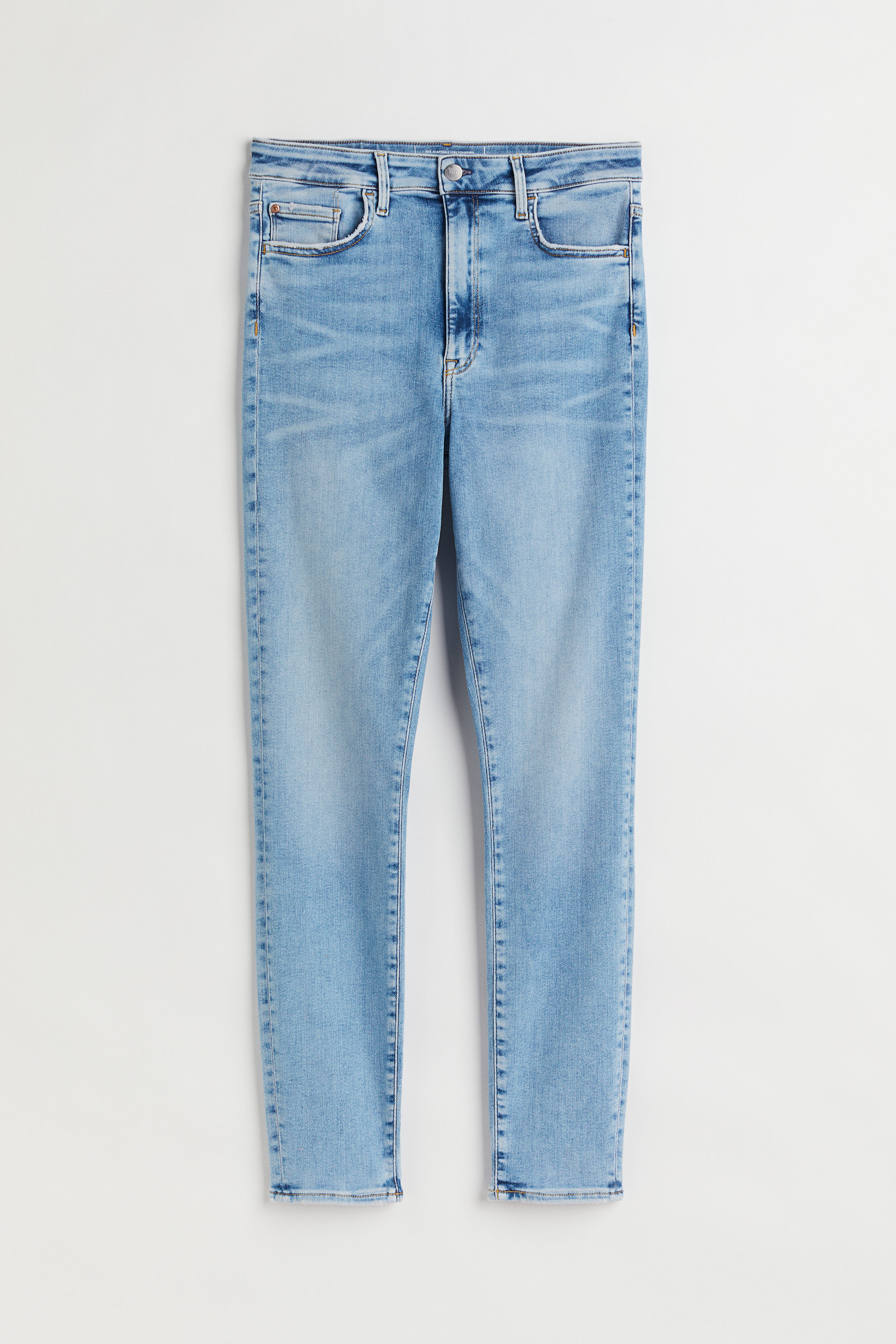 Billede af H&m+ True To You Skinny High Jeans Lys Denimblå, jeans. Farve: Light denim blue 010 I størrelse 4XL