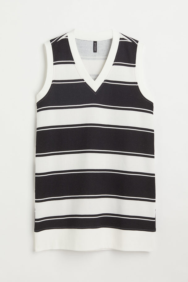 H&M Sleeveless Dress White/black Striped