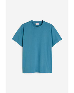 T-Shirt aus Pima-Baumwolle Regular Fit Türkis